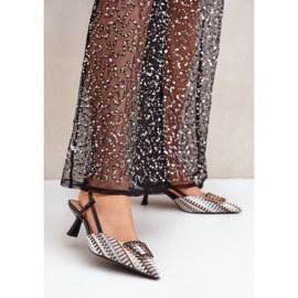 Szpilki damskie z odkrytą piętą czarne 1