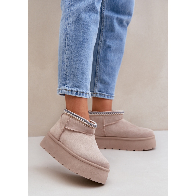 Śniegowce Model Heslania HY877-39 Light Beige - Step in style beżowy 1