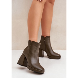 Botki Model Selarae LQ-48 Dark Green - Step in style zielone 1