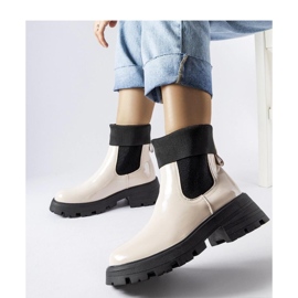 Beżowe wsuwane botki workery Breolungi - Solea beżowy 1