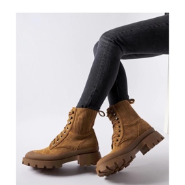 Brązowe botki z eko-zamszu Orson - Solea 1