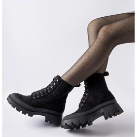 Czarne botki z eko-zamszu Orson - Solea 1