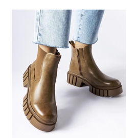 Brązowe sztyblety na platformie Giusy - Solea 1