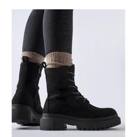 Czarne botki workery trapery na masywnej podeszwie Riel - Solea 1
