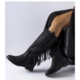 Czarne kozaki na krytej koturnie Giorgia - Solea 1