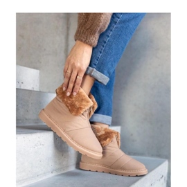 Beżowe ocieplane śniegowce z kołnierzem Edidda - Solea beżowy 1