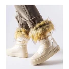 Beżowe ocieplane śniegowce MM274380 - Solea beżowy 1