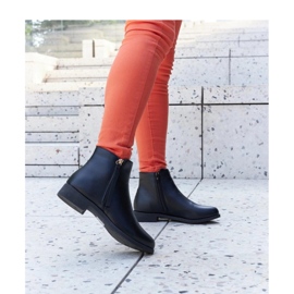 Czarne ocieplane płaskie botki Paien - Solea 1