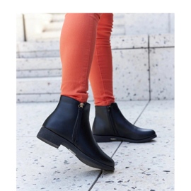 Czarne ocieplane płaskie botki Paien - Solea 2