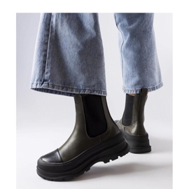 Zielone botki na platformie Bellucci - Solea 1