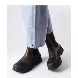 Zielone botki na platformie Bellucci - Solea 2