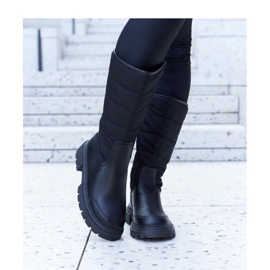 Solea Czarne ocieplane kozaki śniegowce 1