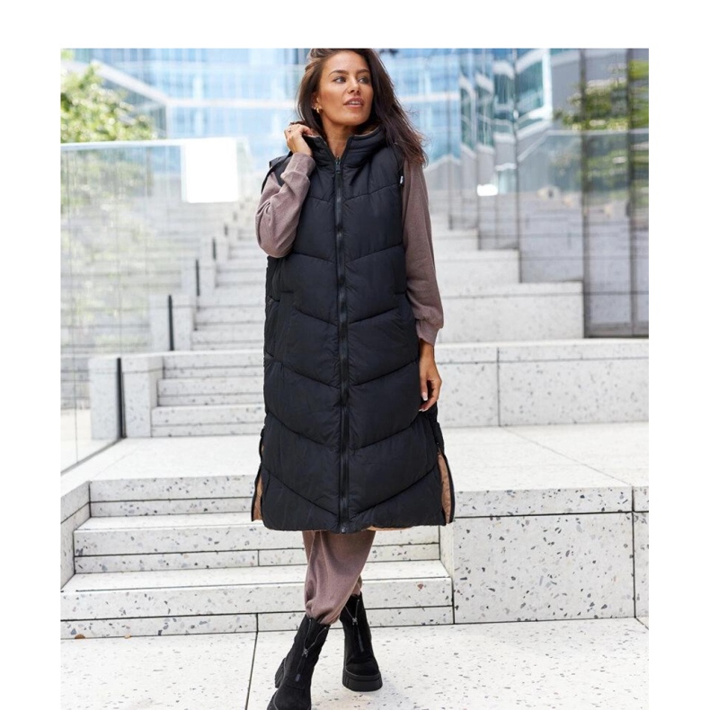 Czarne botki na zamek ocieplane wykonane z eko-zamsz 1