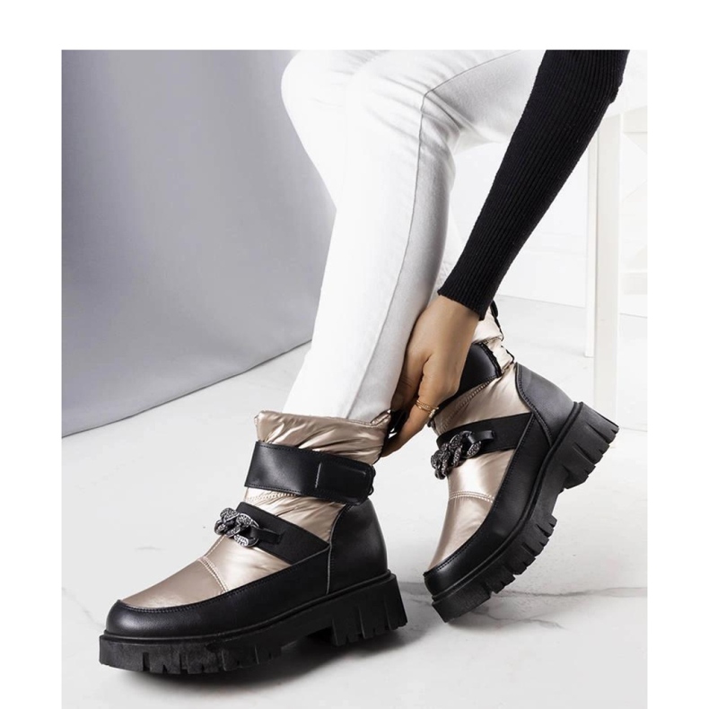 Złote śniegowce z łańcuchem Ephraim - Solea 1