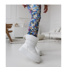 Białe ocieplane śniegowce na platformie Polk - Solea 1