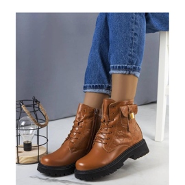 Brązowe ocieplane traperki Coal - Solea 1