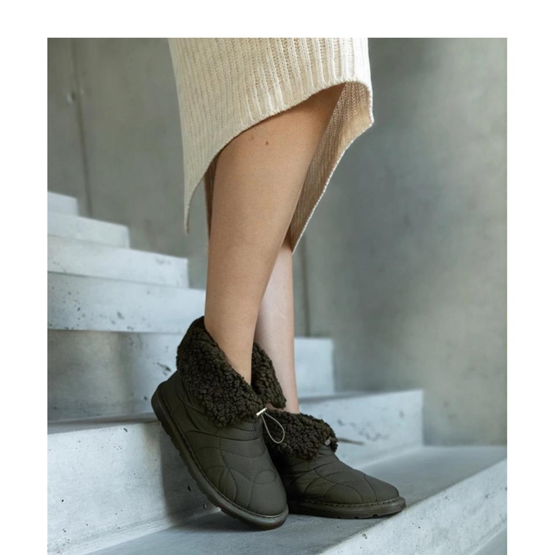 Zielone ocieplane śniegowce ze ściągaczem Caellita - Solea 2