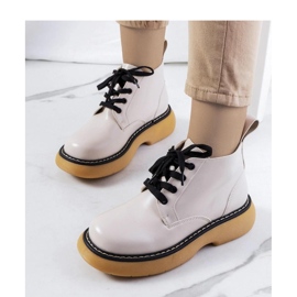 Beżowe botki typu glany Redelek - Solea beżowy 1