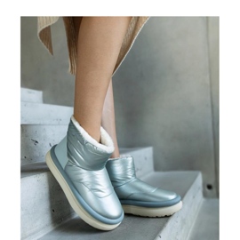 Jasnozielone ciepłe śniegowce na platformie Cores - Solea 2