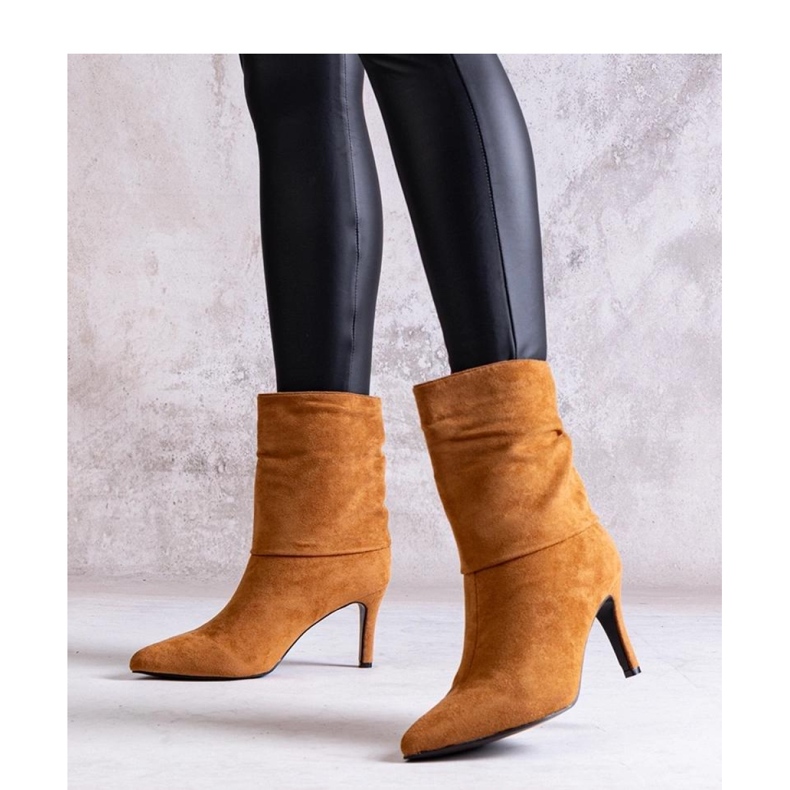 Brązowe botki na szpilce Bileis - Solea 1