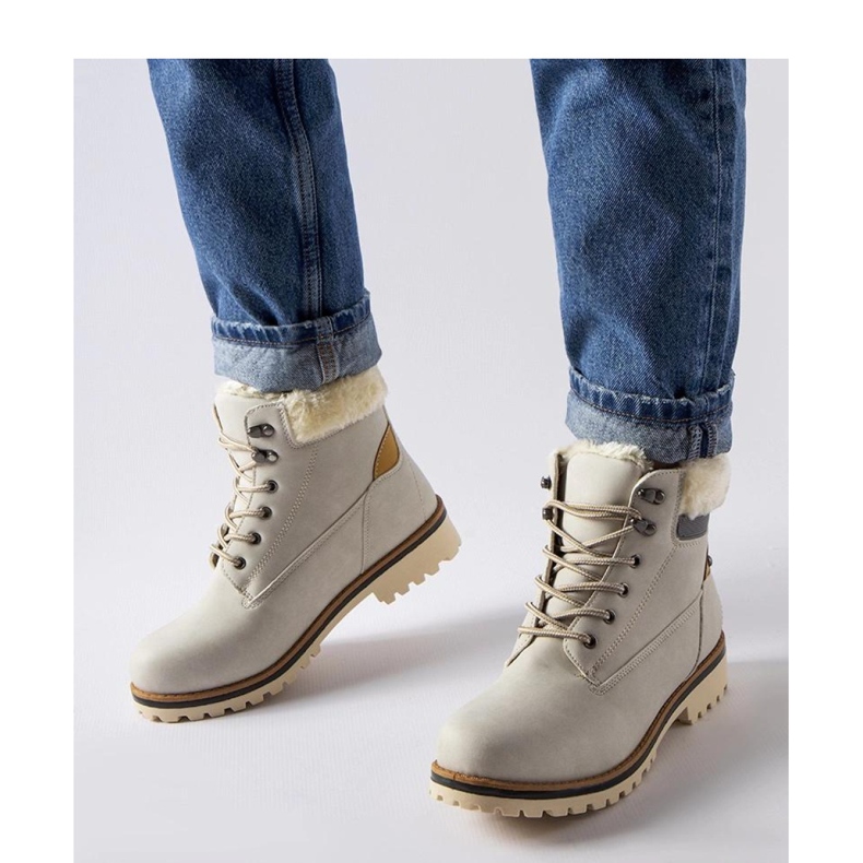 Szare ocieplane trapery Montalbino - Solea 1