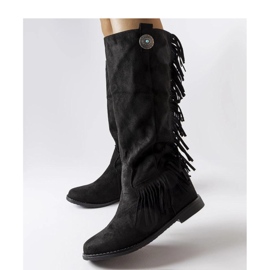 Czarne kozaki na krytej koturnie Lecore - Solea 1