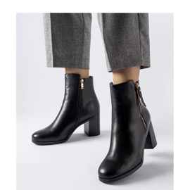 Czarne ocieplane klasyczne botki Edilio - Solea 1