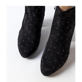 Czarne botki z dżetami eko zamsz Suvi - Solea 2