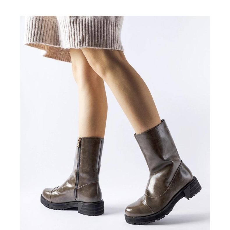 Ciemnoszare ocieplane botki 1