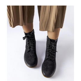 Czarne workery eko-zamsz 1