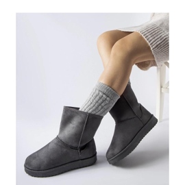 Szare ocieplane klasyczne śniegowce 1