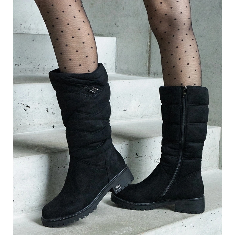 PA1 Czarne ocieplane kozaki Jaelynn 2