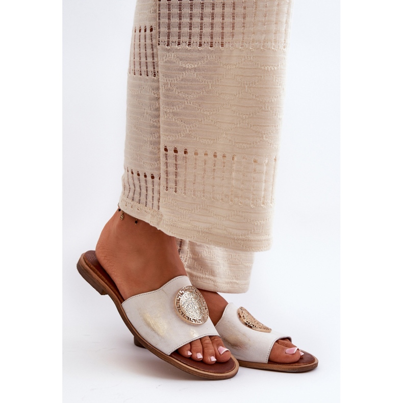 Sandał Klapki Model Zazoo 2938 Gold złoty 1