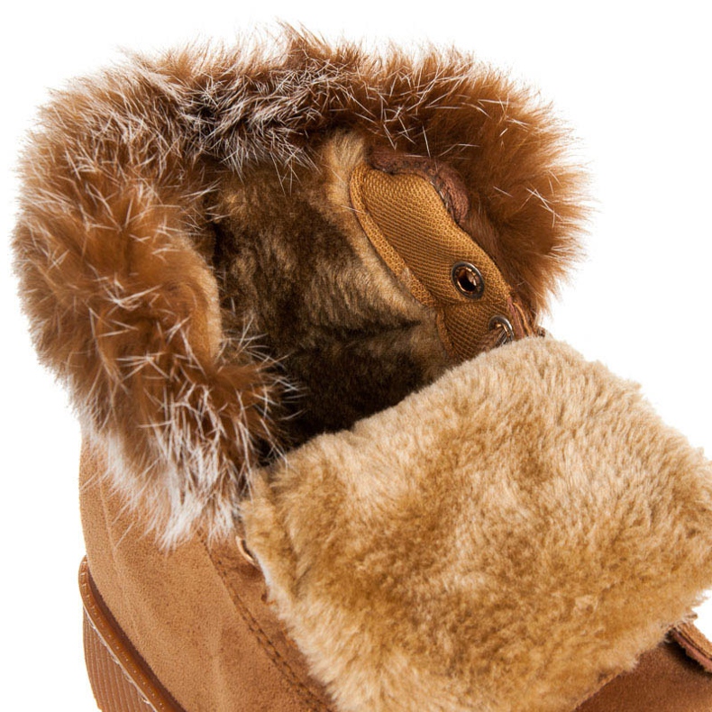 Botki Creepersy Z Futerkiem brązowe 1