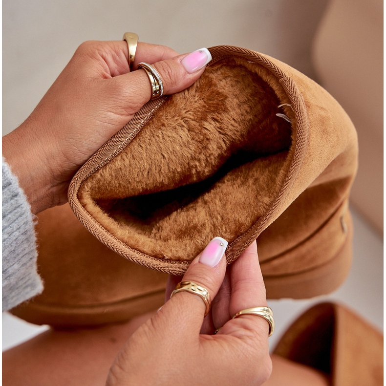 Wysokie Śniegowce Na Platformie Big Star OO274893 Camel brązowe 1