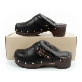 Klapki drewniaki Scholl Iconic F298121004 czarne 9