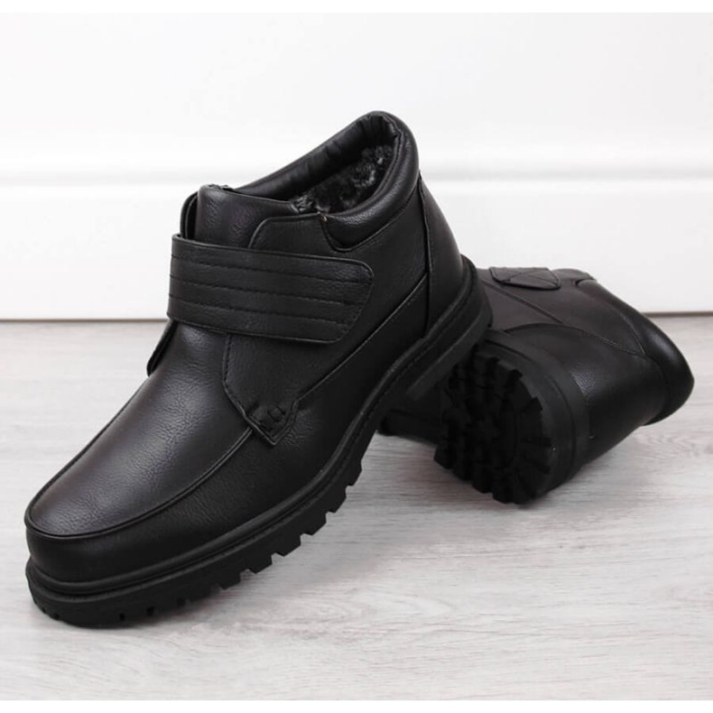 Buty ocieplane Atletico Man's Style M WS-004 ATC455B czarne 2