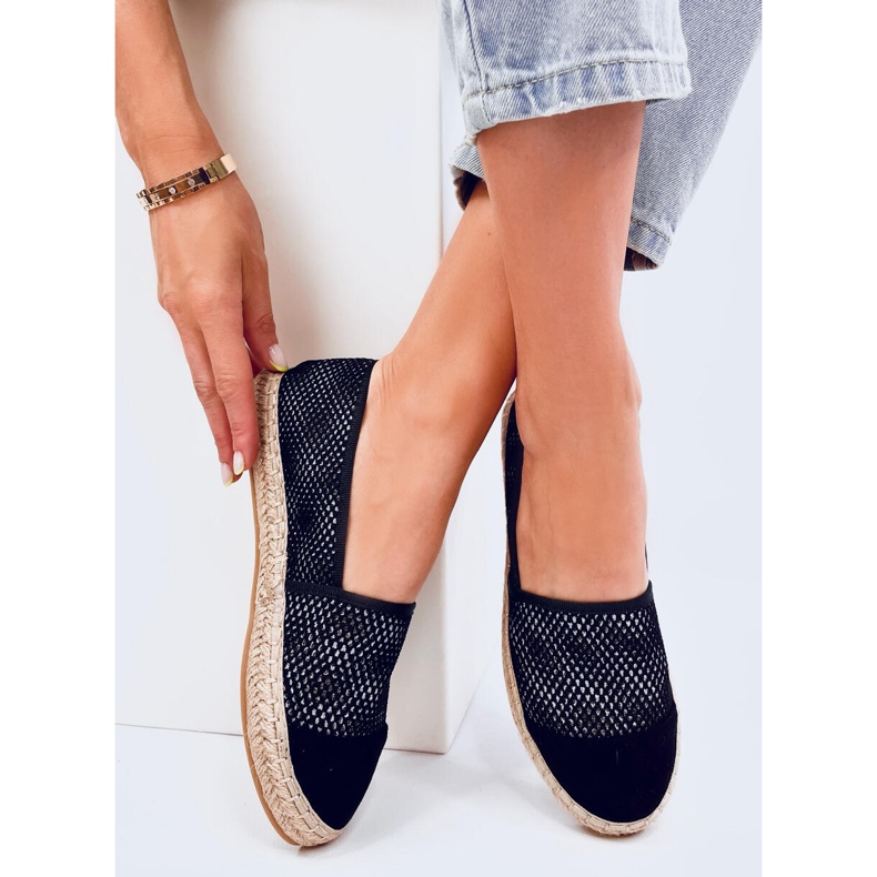 Espadryle damskie zamszowe czarne 1