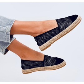Espadryle damskie zamszowe czarne 2