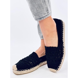 Espadryle damskie koronkowe czarne 2