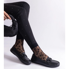 Czarne klasyczne mokasyny z eko skóry 2