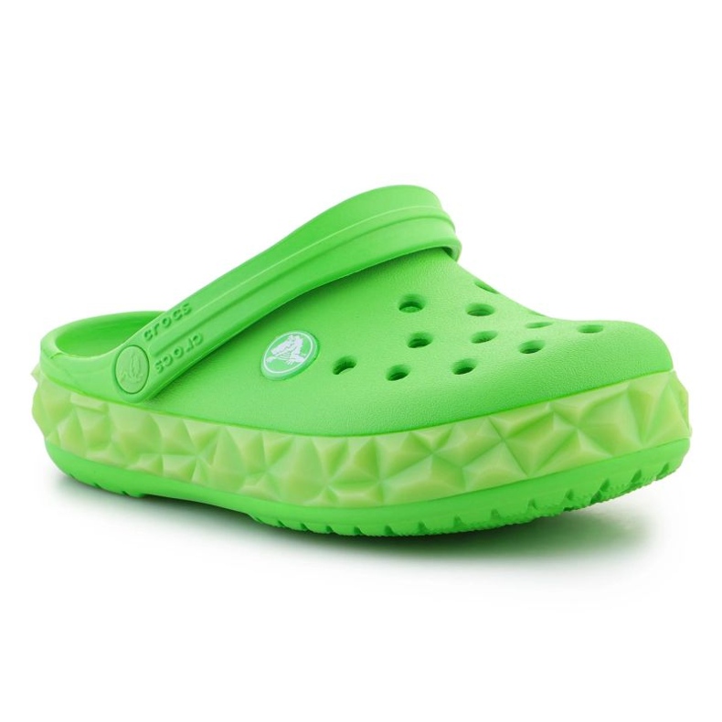 Klapki Crocs Croc Band Geometric Glow Band Clog K Jr 210132-3WA zielone 2