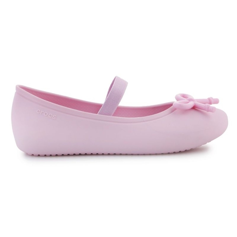 Sandały Crocs Brooklyn Bow Flat K Jr 210136-6GD różowe 1