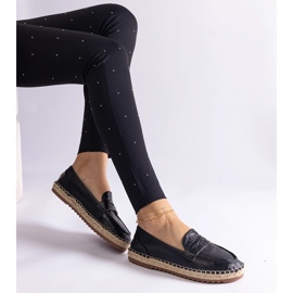 Czarne wsuwane espadryle na platformie 1