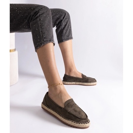 Zielone wsuwane espadryle na platformie 1