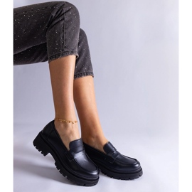 Czarne mokasyny z eko skóry 2