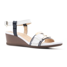 Buty na koturnie Geox D Marykarmen D D828QD 05402 C0899 białe 2