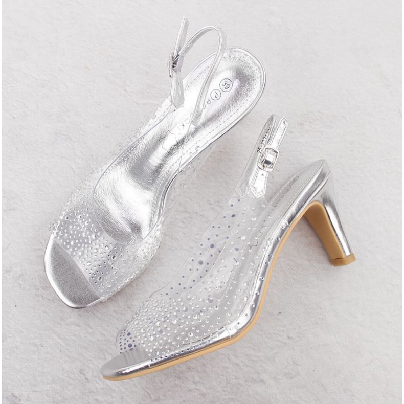 Sandały na słupku Potocki W WS43317 WOL284C 2