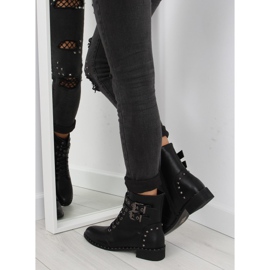 Botki sznurowane czarne PE155P black 2