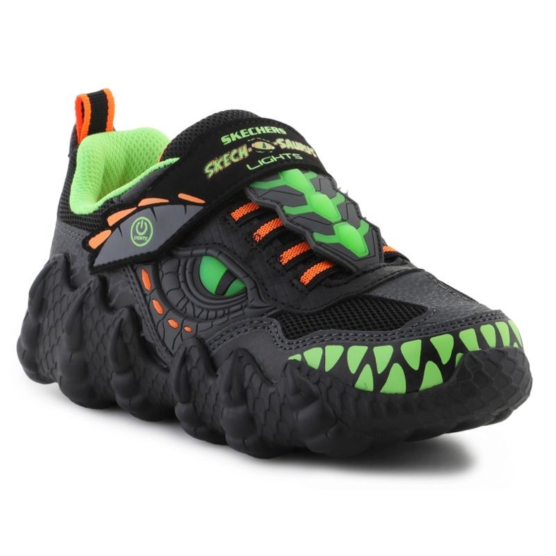 Buty Skechers Skech-O-Saurus-Rapid-Dino 400112L-BKLM Świecące szare 1